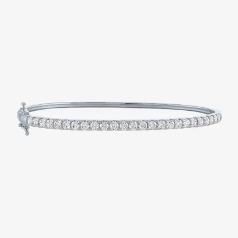 (G-H / Si2-I1) 2 CT. T.W. Lab Grown White Diamond 14K or Yellow Gold Bangle Bracelet