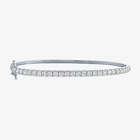 (G-H / Si2-I1) 2 CT. T.W. Lab Grown White Diamond 14K or Yellow Gold Bangle Bracelet
