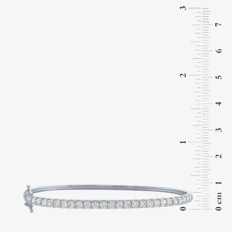 (G-H / Si2-I1) 2 CT. T.W. Lab Grown White Diamond 14K or Yellow Gold Bangle Bracelet