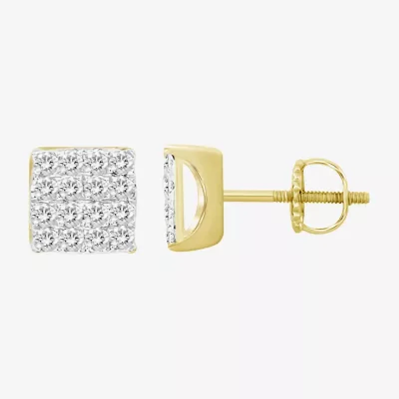 1/2 CT. T.W. Natural White Diamond 10K Gold 6.9mm Stud Earrings