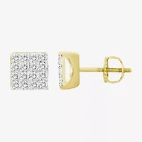 1/2 CT. T.W. Natural White Diamond 10K Gold 6.9mm Stud Earrings