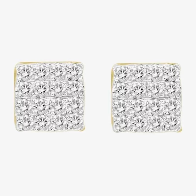 1/2 CT. T.W. Natural White Diamond 10K Gold 6.9mm Stud Earrings