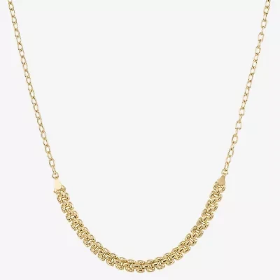 Made in Italy Womens 14K Gold Over Silver 17 Inch Chain Necklace