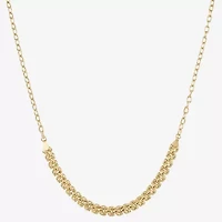 Made in Italy Womens 14K Gold Over Silver 17 Inch Chain Necklace