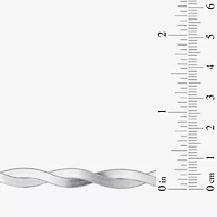 Made in Italy Womens 14K White Gold Over Silver 7 Inch Solid Omega Chain Bracelet