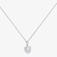 Diamonart Marilyn Monroe Womens 3 3/4 CT. T.W. White Cubic Zirconia Platinum Over Silver Pear 16 Inch Pendant Necklace