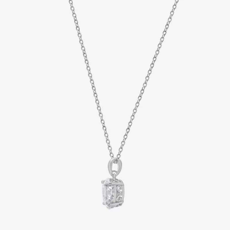 Diamonart Marilyn Monroe Womens 3 3/4 CT. T.W. White Cubic Zirconia Platinum Over Silver Pear 16 Inch Pendant Necklace