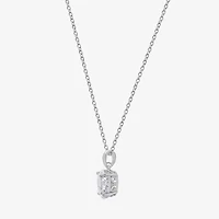 Diamonart Marilyn Monroe Womens 3 3/4 CT. T.W. White Cubic Zirconia Platinum Over Silver Pear 16 Inch Pendant Necklace