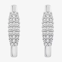Diamonart Marilyn Monroe Womens White Cubic Zirconia 14mm Hoop Earrings