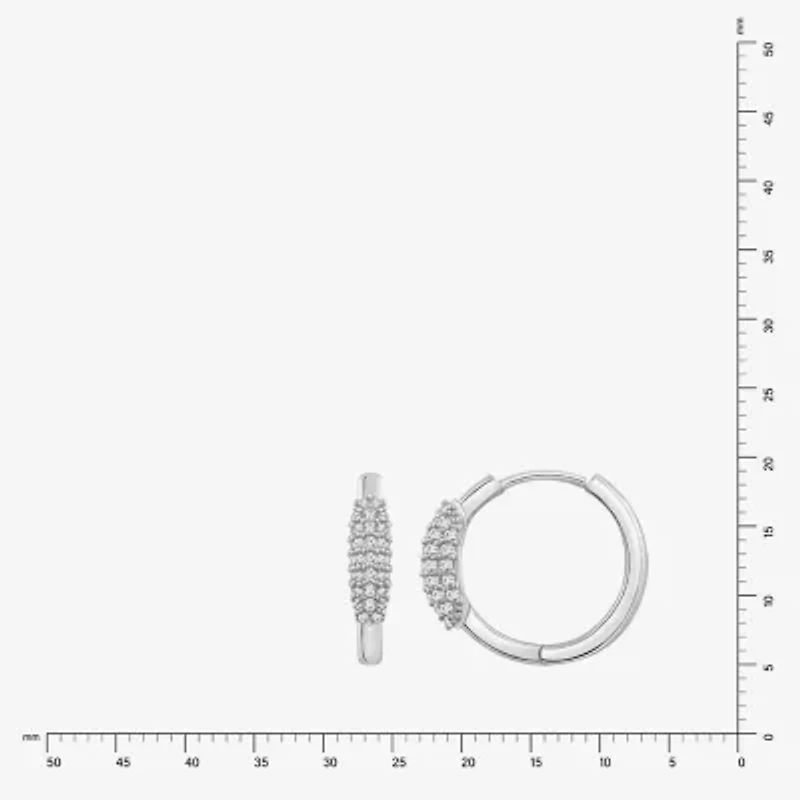 Diamonart Marilyn Monroe Womens White Cubic Zirconia 14mm Hoop Earrings
