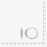 Diamonart Marilyn Monroe Womens White Cubic Zirconia 14mm Hoop Earrings