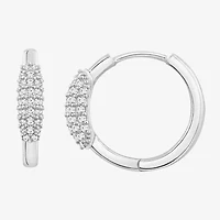 Diamonart Marilyn Monroe Womens White Cubic Zirconia 14mm Hoop Earrings