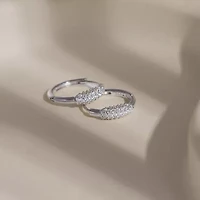 Diamonart Marilyn Monroe Womens White Cubic Zirconia 14mm Hoop Earrings
