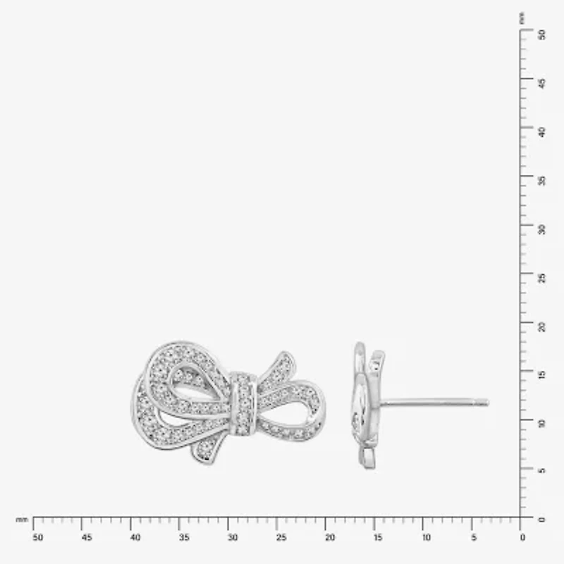 Diamonart Marilyn Monroe Simulated White Cubic Zirconia Platinum Over Silver 12.6mm Round Stud Earrings