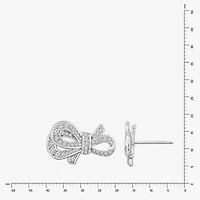 Diamonart Marilyn Monroe Simulated White Cubic Zirconia Platinum Over Silver 12.6mm Round Stud Earrings