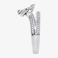 Diamonart Marilyn Monroe Womens Cubic Zirconia Platinum Over Silver Bow Cocktail Ring