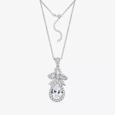 Diamonart Marilyn Monroe Womens 3 7/8 Ct. T.W. White Cubic Zirconia Platinum Over Silver 16 Inch Pendant Necklace