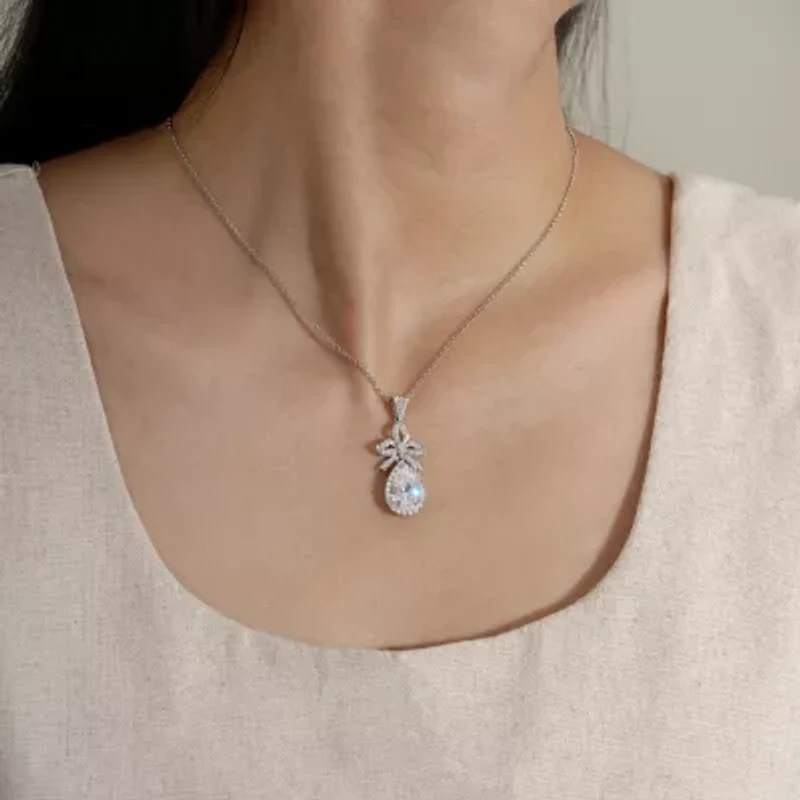 Diamonart Marilyn Monroe Womens 3 7/8 Ct. T.W. White Cubic Zirconia Platinum Over Silver 16 Inch Pendant Necklace