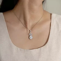 Diamonart Marilyn Monroe Womens 3 7/8 Ct. T.W. White Cubic Zirconia Platinum Over Silver 16 Inch Pendant Necklace