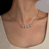 Diamonart Marilyn Monroe Womens Cubic Zirconia Platinum Over Silver Clover Heart 16 Inch Pendant Necklace