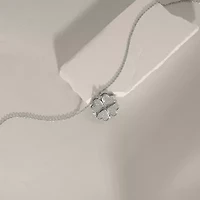 Diamonart Marilyn Monroe Womens Cubic Zirconia Platinum Over Silver Clover Heart 16 Inch Pendant Necklace