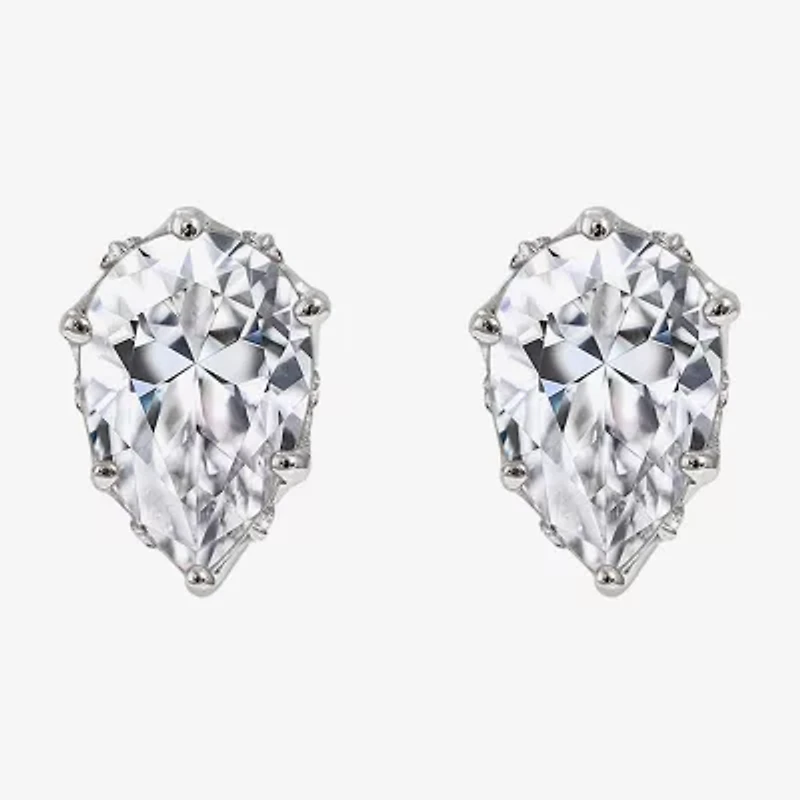 Diamonart Marilyn Monroe 7 1/4 Ct. T.W. White Cubic Zirconia Platinum Over Silver 13.2mm Round Stud Earrings