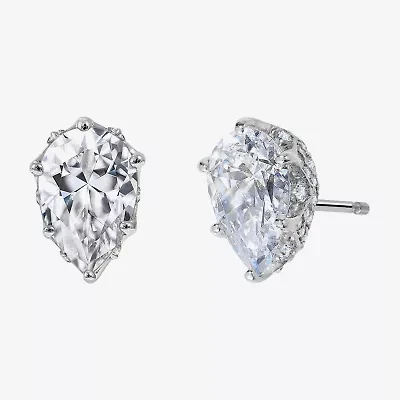 Diamonart Marilyn Monroe 7 1/4 Ct. T.W. White Cubic Zirconia Platinum Over Silver 13.2mm Round Stud Earrings