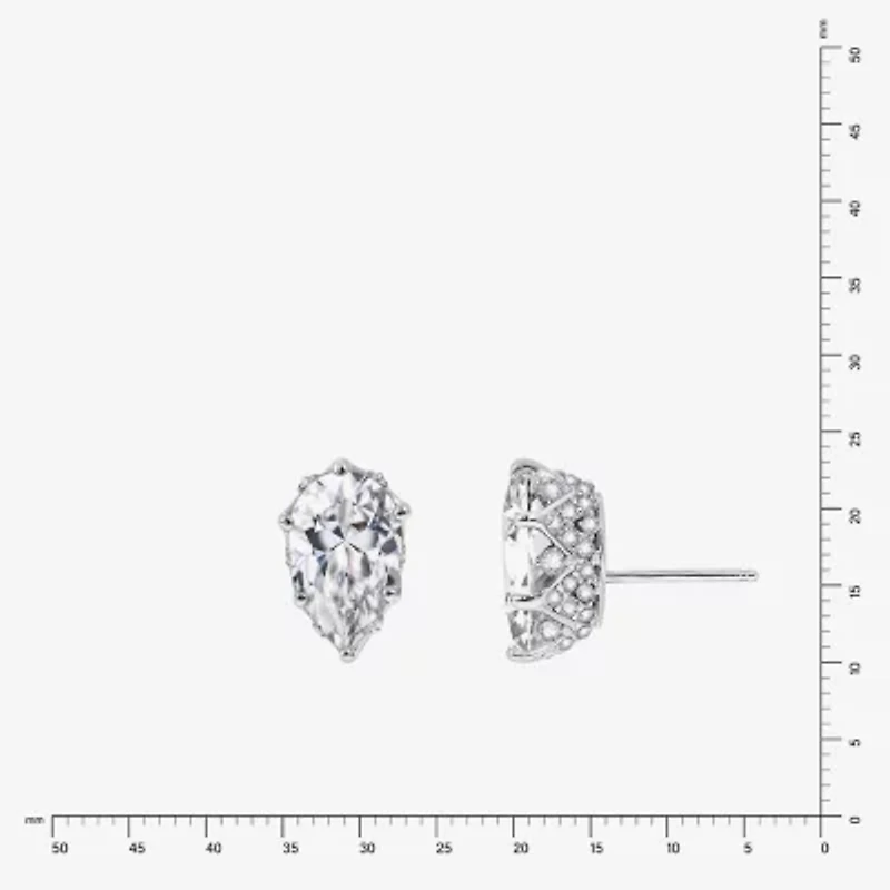 Diamonart Marilyn Monroe 7 1/4 Ct. T.W. White Cubic Zirconia Platinum Over Silver 13.2mm Round Stud Earrings