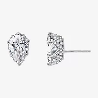 Diamonart Marilyn Monroe 7 1/4 Ct. T.W. White Cubic Zirconia Platinum Over Silver 13.2mm Round Stud Earrings