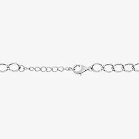 Diamonart Marilyn Monroe Womens White Cubic Zirconia Platinum Over Silver Round Charm Bracelet