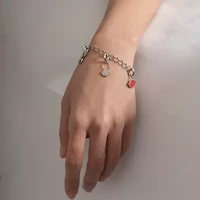 Diamonart Marilyn Monroe Womens White Cubic Zirconia Platinum Over Silver Round Charm Bracelet