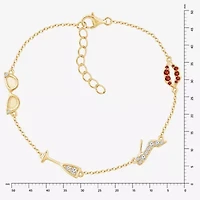 Diamonart Marilyn Monroe Womens 14K Gold Over Silver 6 3/4 Inch Cable Round Chain Bracelet