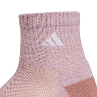 adidas Big Kid Girls 6 Pair Quarter Ankle Socks