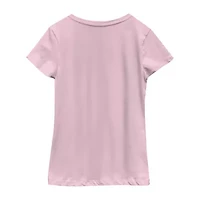 Disney Little & Big Kid Girls Crew Neck Short Sleeve Slim Fit Lilo Stitch Graphic T-Shirt
