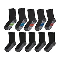 Hanes Little & Big Kid Boys 10 Pair Crew Socks