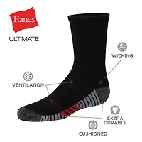 Hanes Little & Big Kid Boys 10 Pair Crew Socks