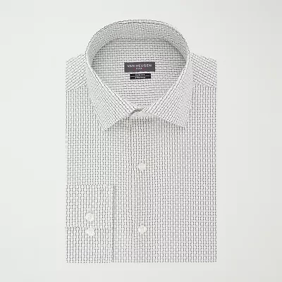 Van Heusen Super Slim Mens Fit Stretch Fabric Long Sleeve Dress Shirt