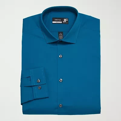 J. Ferrar Ultra Comfort Mens Slim Fit Easy Care Stretch Fabric Long Sleeve Dress Shirt
