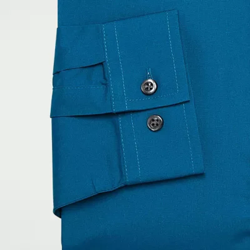 J. Ferrar Ultra Comfort Mens Slim Fit Easy Care Stretch Fabric Long Sleeve Dress Shirt