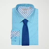 Nick Graham Mens Spread Collar Long Sleeve Shirt + Tie Set