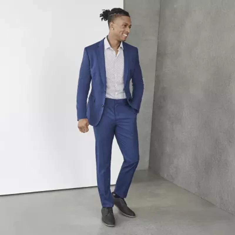 J. Ferrar Ultra Comfort Mens Super Slim Fit Flat Front Suit Pant