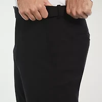 Savane Premium Stretch Expandable Waist Mens Straight Fit Dress Flat Front Pant
