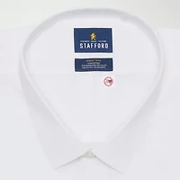 Stafford Smart Tech Mens Big & Tall Regular Fit Easy-on + Easy-off Adaptive Stretch Fabric Wrinkle Free Long Sleeve Dress Shirt