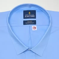 Stafford Smart Tech Mens Big & Tall Regular Fit Easy-on + Easy-off Adaptive Stretch Fabric Wrinkle Free Long Sleeve Dress Shirt
