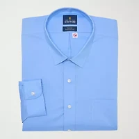 Stafford Smart Tech Mens Big & Tall Regular Fit Easy-on + Easy-off Adaptive Stretch Fabric Wrinkle Free Long Sleeve Dress Shirt