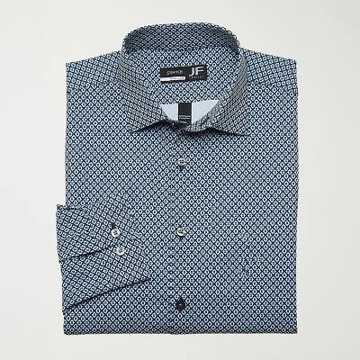 J. Ferrar Big and Tall Mens Regular Fit Easy Care Stretch Fabric Long Sleeve Dress Shirt