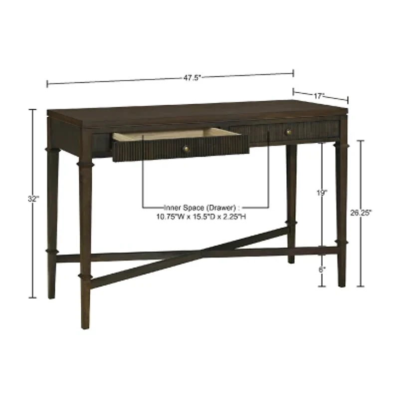 Martha Stewart Kenna Storage 2-Drawer Console Table