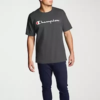 Champion Jersey Mens Crew Neck Short Sleeve Athletic Fit Graphic T-Shirt
