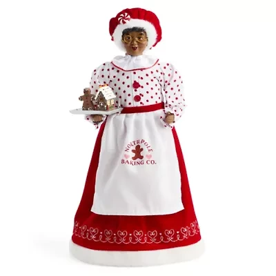 North Pole Trading Co. 18in Mrs Claus African American Christmas Santa Figurine