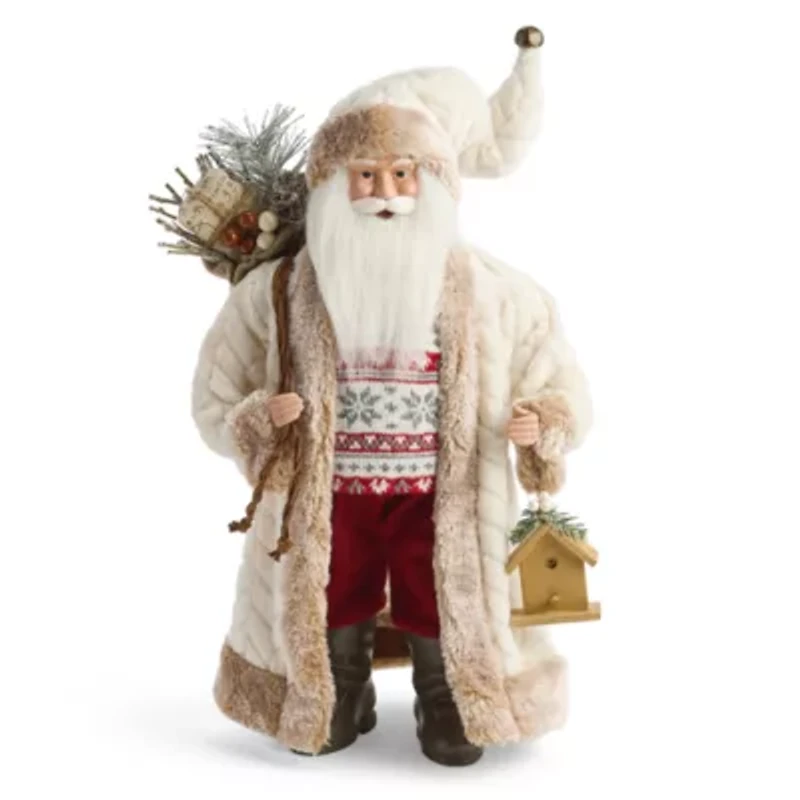 North Pole Trading Co. 18in Woodland Christmas Santa Figurine